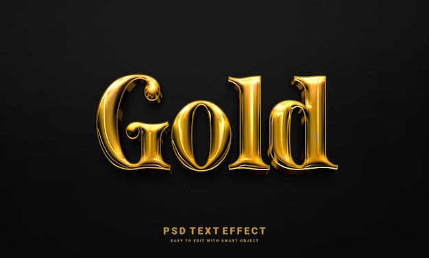 Gold text effect