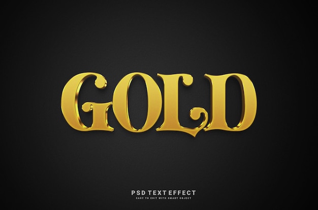 gold text effect