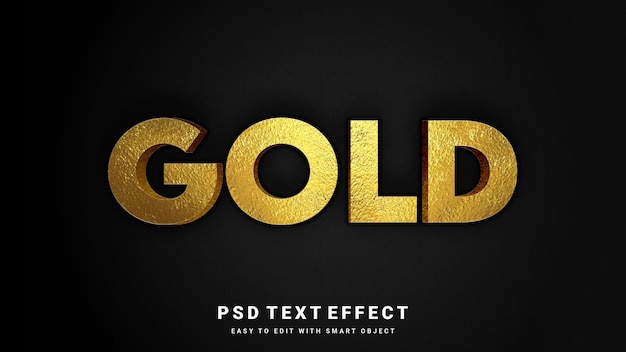 PSD effetto testo oro