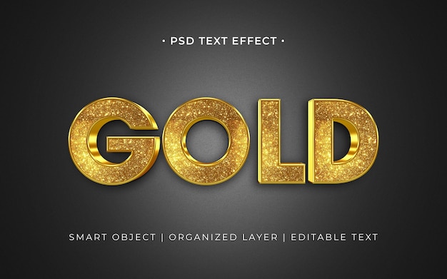 PSD gold text effect