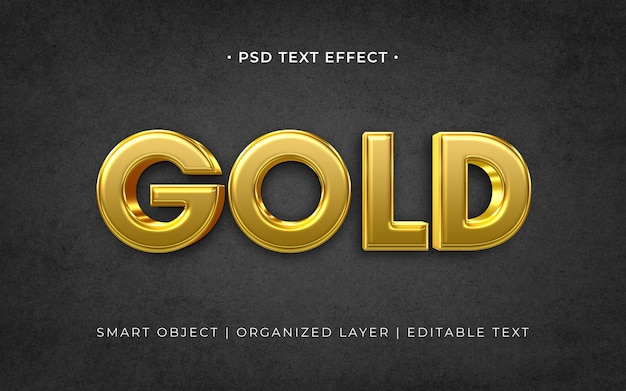 PSD gold text effect