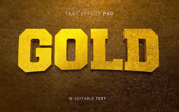 Gold text effect