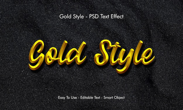 Gold text effect