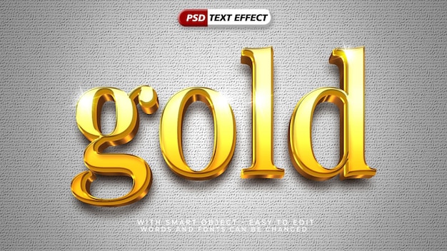 Gold text effect
