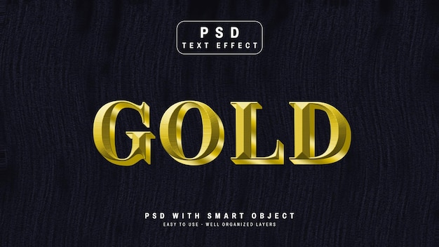 Gold text effect