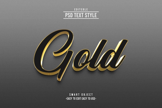 gold text style