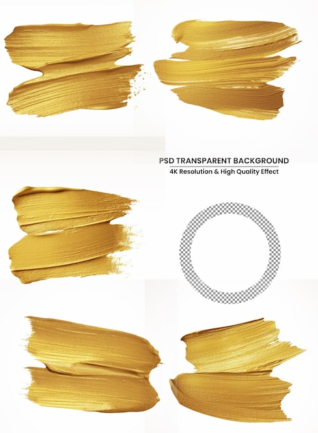 PSD 골드 텍스처  ⁇ 망진창한 브러시 스트로크 손으로 그린 디자인 요소 금속 포일 배경
