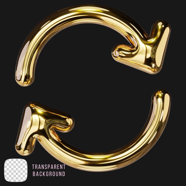 Gold Tribal Arrow 3D Rendering