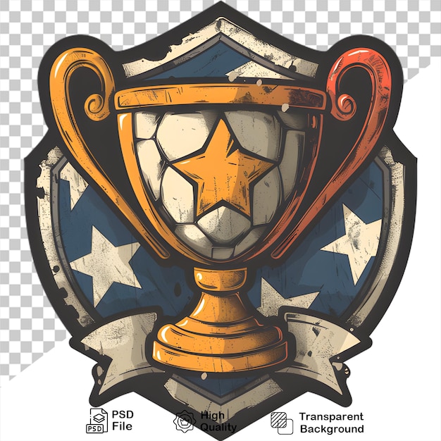 PSD a gold trophy award design isolated on transparent background