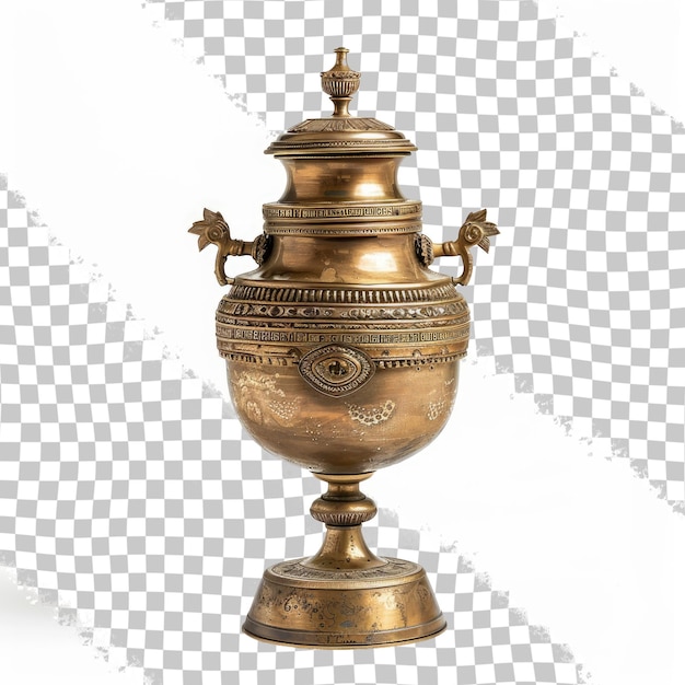 PSD a gold urn with the words  the year  on it