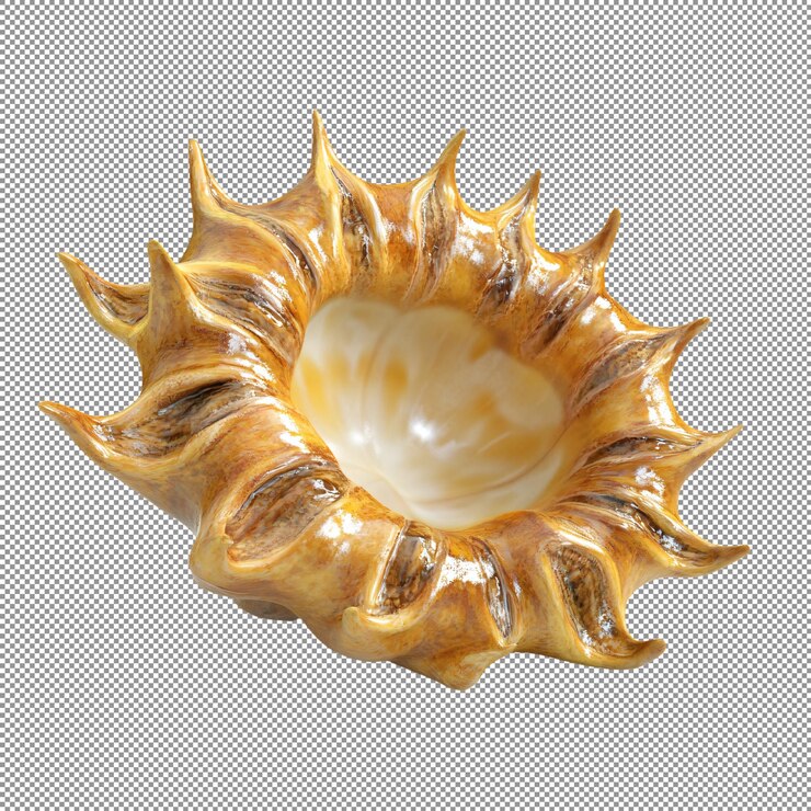 PSD a gold vase with a white center and a yellow center