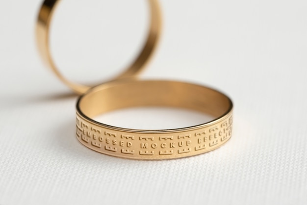 PSD gold wedding rings