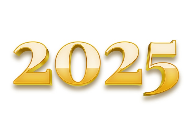 2025年の黄金の新年 イラスト