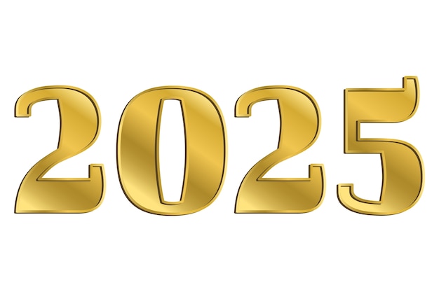 2025年の黄金の新年 イラスト