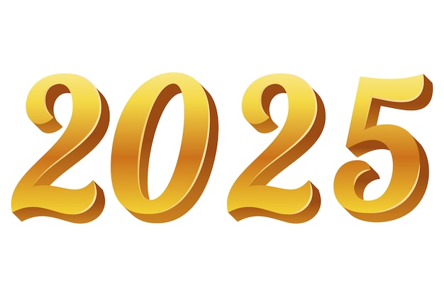 2025年の黄金の新年 イラスト