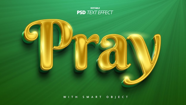 Golden 3d text effect template design