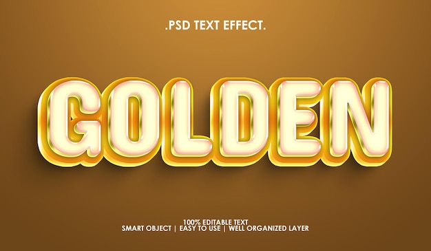 Золотой 3d текстовый эффект