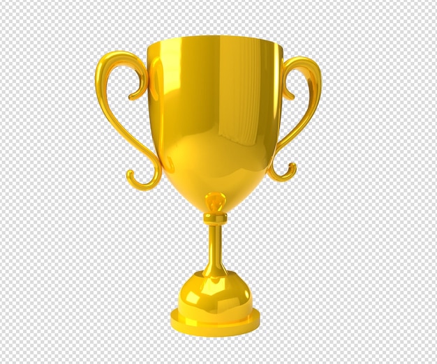 PSD golden 3d trophy psd