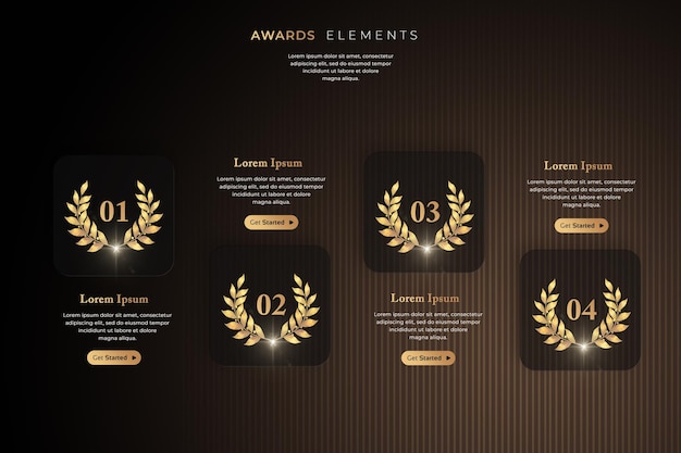 PSD infografica dei golden awards