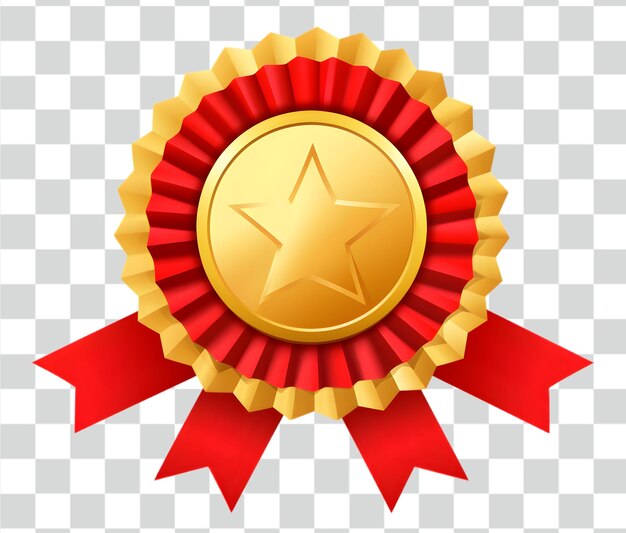 PSD golden badge gold award shield transparent background