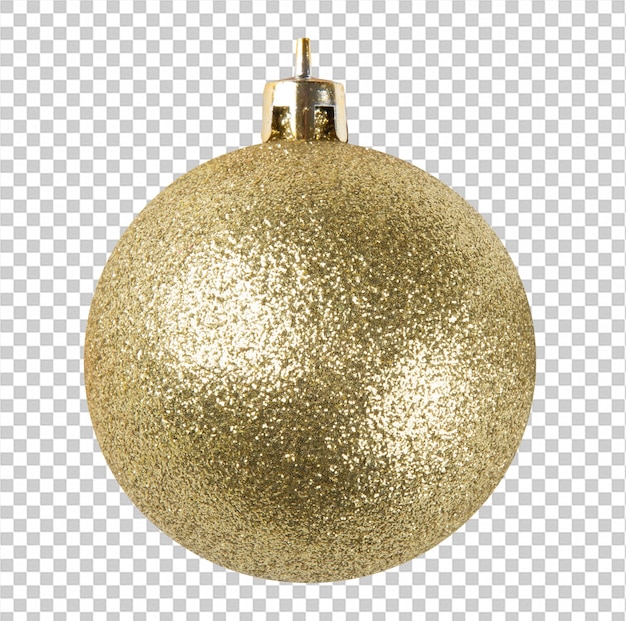 Palla dorata ornamento natalizio isolato png sfondo trasparente