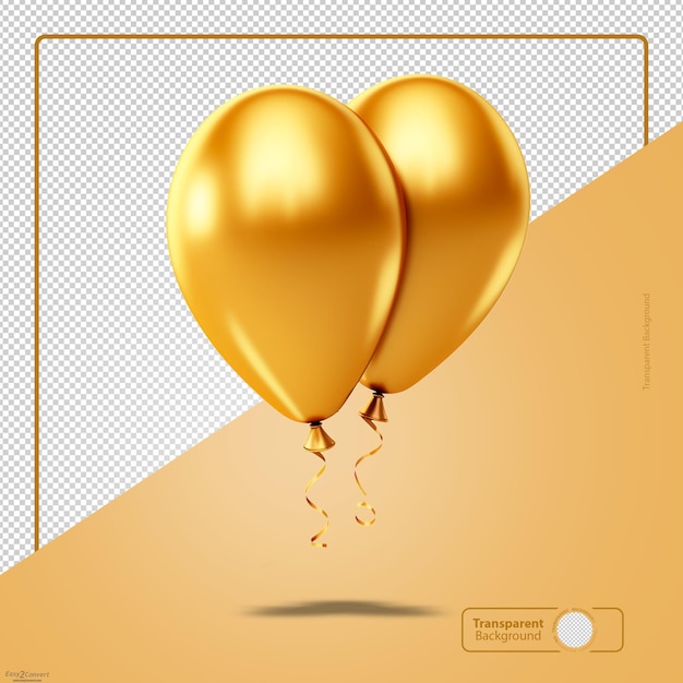 Golden balloon in shape golden party balloon