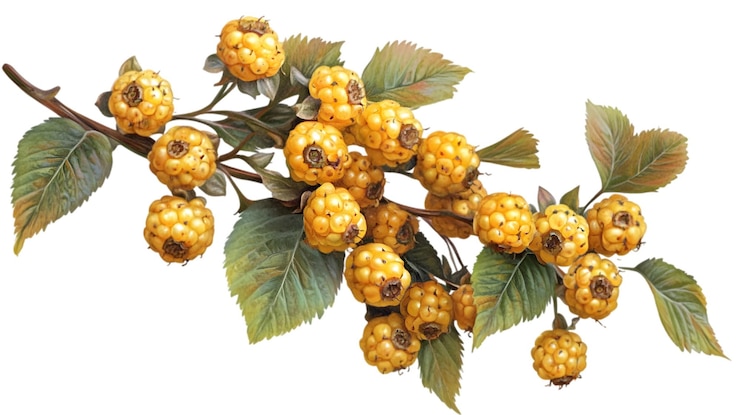 PSD golden berries branch