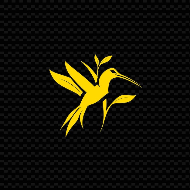 PSD a golden bird on a black background with a gold bird on it