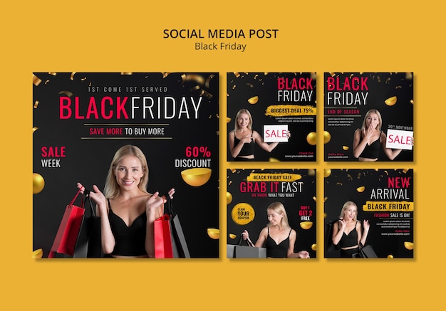 PSD post sui social media del golden black friday