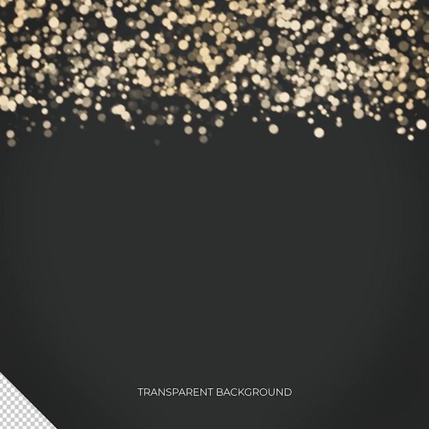 PSD sovrapposizione trasparente golden bokeh 3