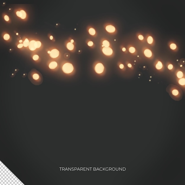 PSD golden bokeh transparent overlay 4