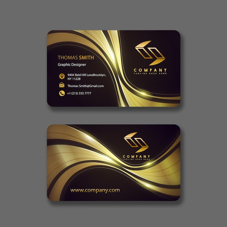 PSD golden business card