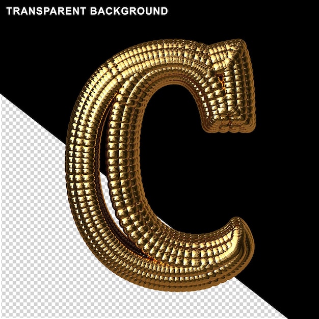 Golden capital letter c