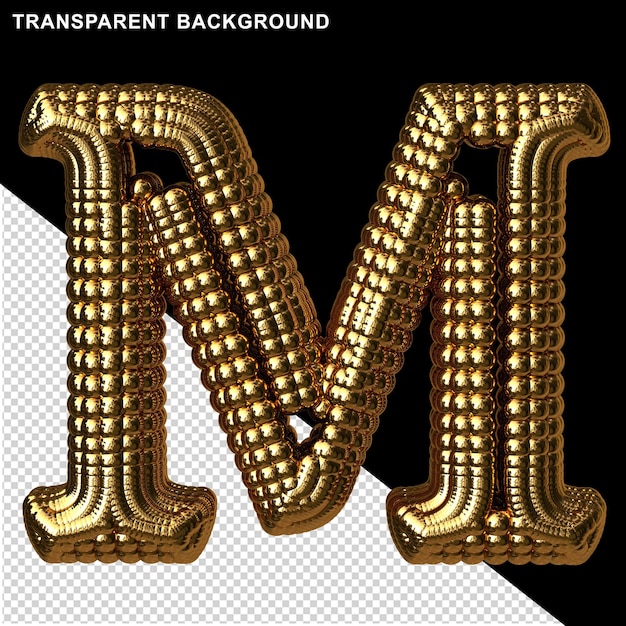 Golden capital letter m