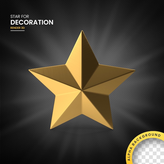 Golden celebration design elements 3d Star