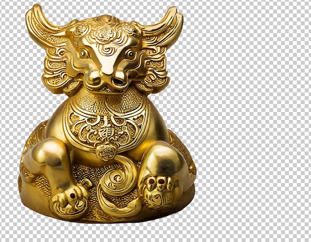 PSD golden chinese zodiac figurine