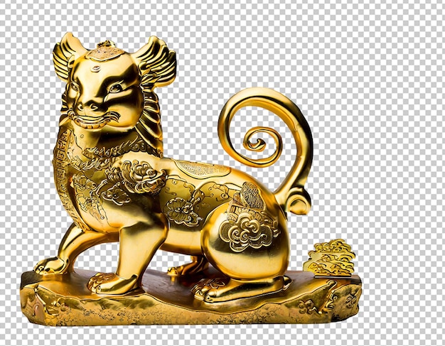 PSD Золотая фигура китайского зодиака