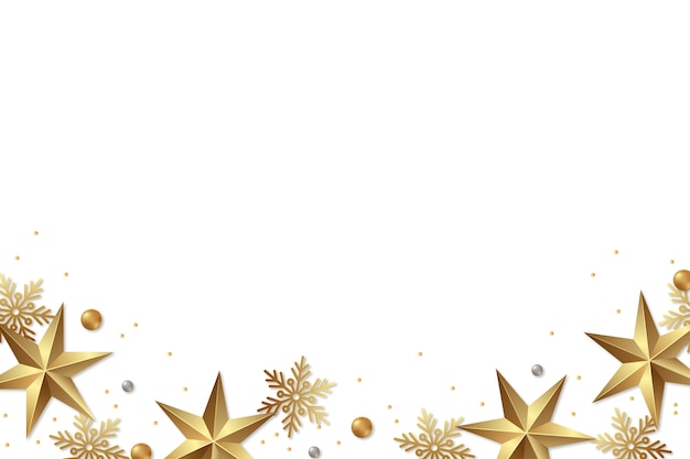 PSD golden christmas border with ornaments