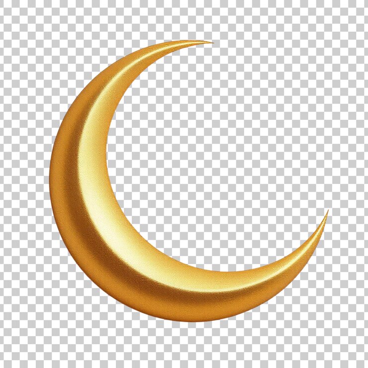 PSD golden crescent moon