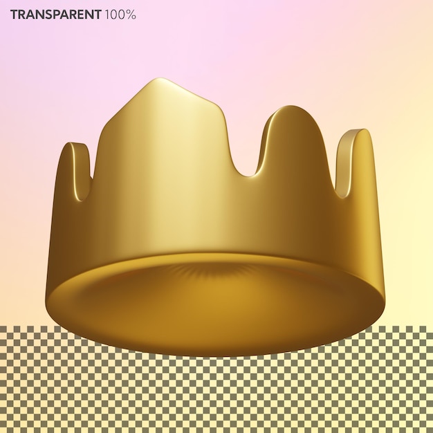 golden crown 3d render