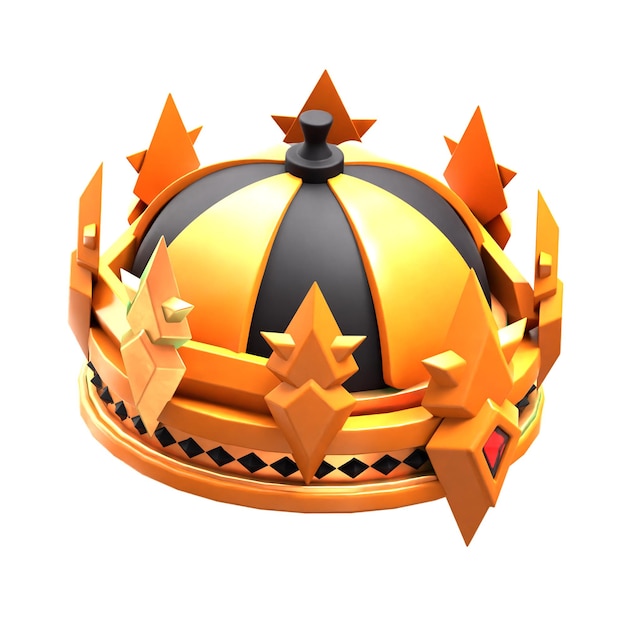 PSD icona della corona dorata isolata illustrazione di rendering 3d