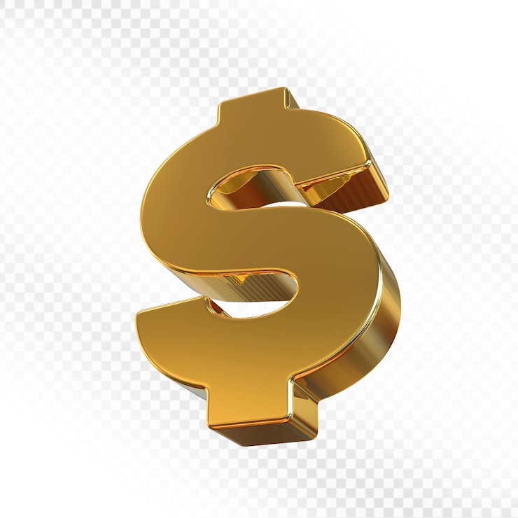 PSD golden dollar symbol