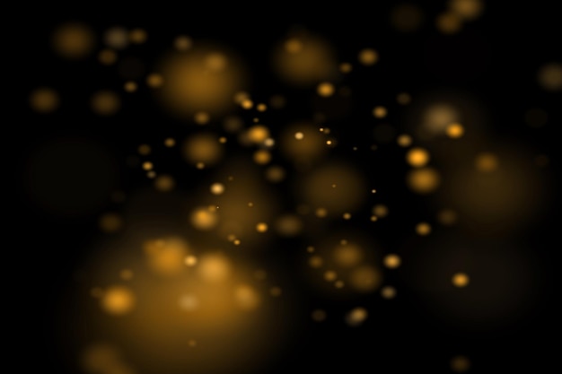 PSD golden dust bokeh overlays background bokeh leggero effetto leggero con background bokeh trasparente