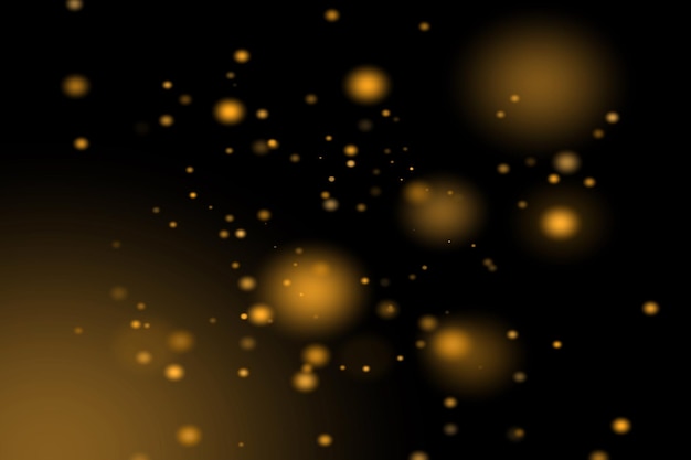 PSD golden dust bokeh overlays background bokeh leggero effetto leggero con background bokeh trasparente