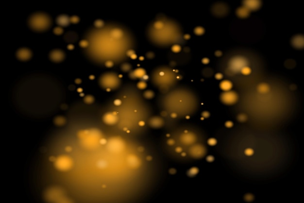 PSD golden dust bokeh overlays light bokeh tło światły efekt z przezroczystym tłem bokeh