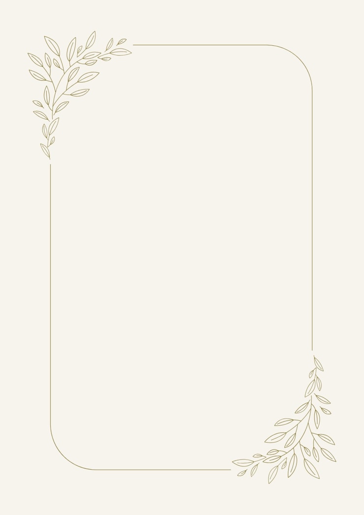 PSD golden elegant floral page border 1