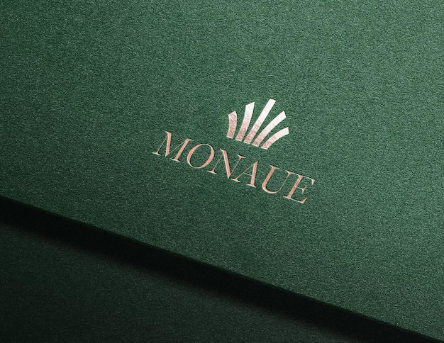 Golden embossed Logo mockup