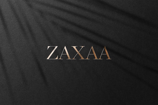 Golden embossed Logo mockup