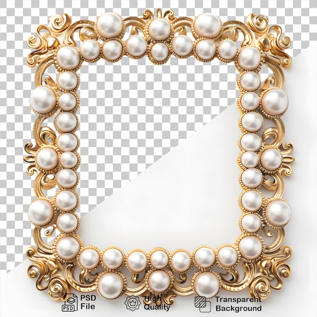 PSD golden frame on transparent background include png file