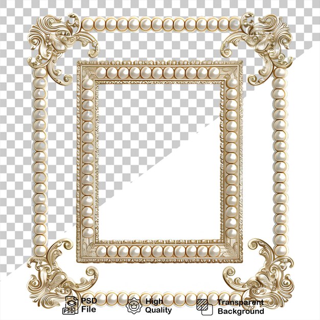 PSD golden frame on transparent background include png file